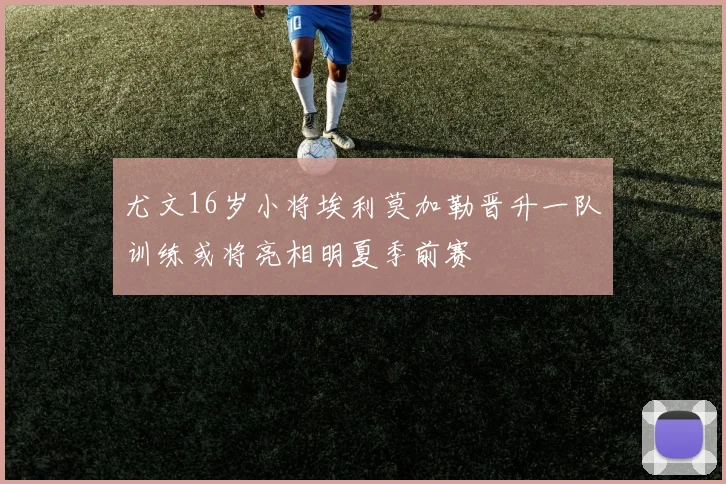 尤文16岁小将埃利莫加勒晋升一队训练或将亮相明夏季前赛